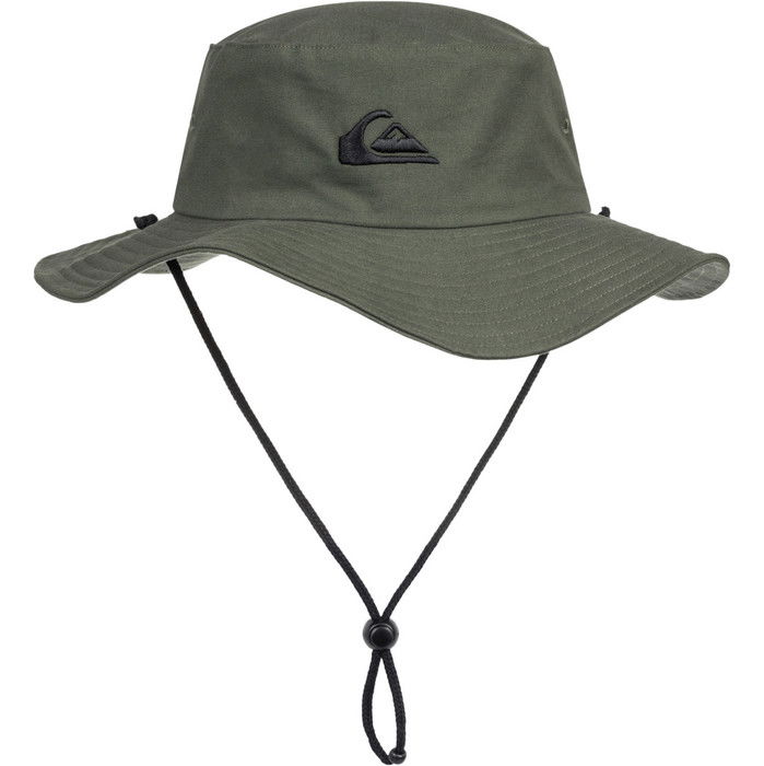 2024 Quiksilver Bushmaster Bucket Hat AQYHA03314 Thyme Clothing Mens Wetsuit Outlet